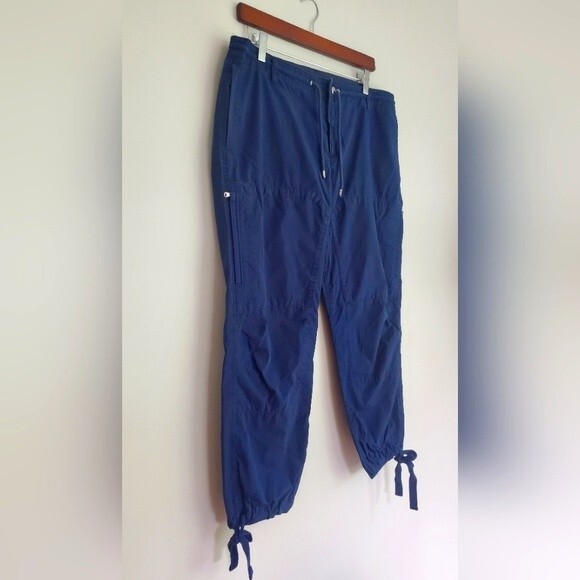Lauren Ralph Lauren cargo cotton/nylon navy blue adjustable capris size 14 - Picture 3 of 7